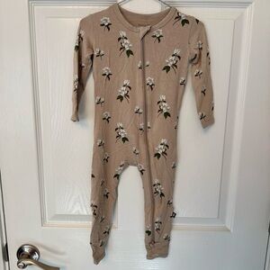 Kyte BABY Zippered Romper Khaki Magnolia